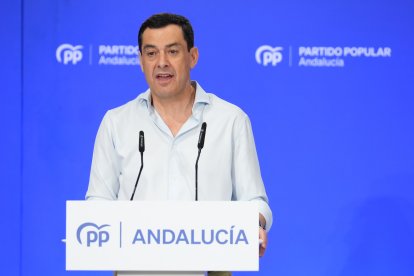 El presidente de la Junta de Andalucía, Juanma Moreno