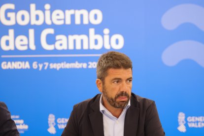 Carlos Mazón en la jornada de su Consell en Gandia