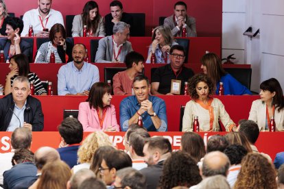 Sánchez, durante la reunión del Comité Federal del PSOE