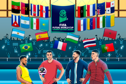 El polémico cartel de la FIFA para el Mundial de fútbol sala.