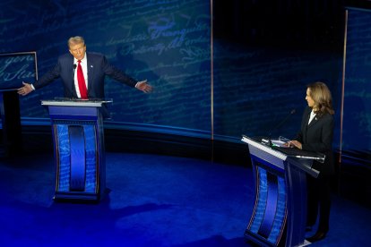 Trump y Harris, en el debate de la semana pasada.