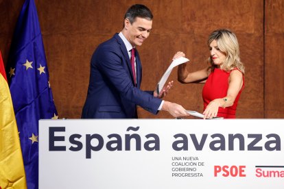 Pedro Sánchez y Yolanda Díaz