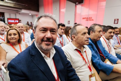 El secretario general del PSOE de Andalucía, Juan Espadas, durante la reunión del Comité Federal del PSOE