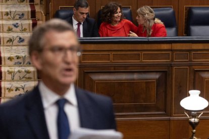 Núñez Feijóo y Pedro Sánchez en el Congreso