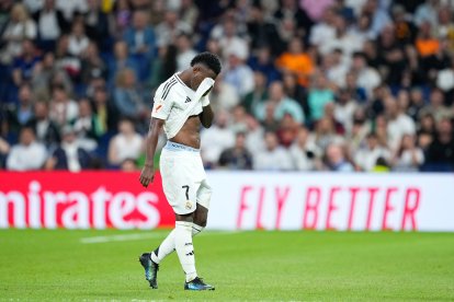 Vinicius, durante un partido del Real Madrid.