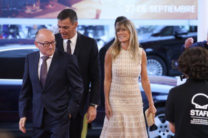 Pedro Sánchez y Begoña Gómez, durante su presencia en el reciente festival de cine de San Sebastián.