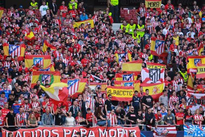 Imagen de archivo de aficionados del Atlético de Madrid.