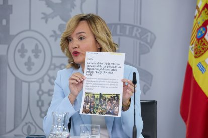 La ministra Portavoz y de Educación y Deporte, Pilar Alegría