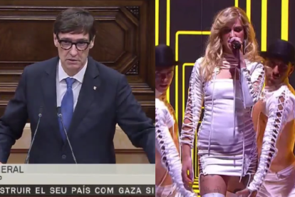 La actuación de Samantha Gelabert, de OT, se cuela en el discurso de Salvador Illa.