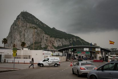 Frontera entre España y Gibraltar.