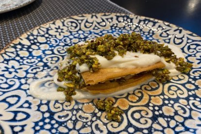 Milhojas con pistachos, remembranzas andalusíes