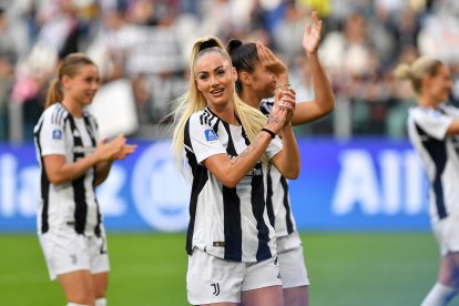 Alisha Lehmann, durante un partido de la Juventus.