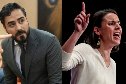 El líder de SALF y eurodiputado, Alvise Pérez, y la eurodiputada de Podemos, Irene Montero.