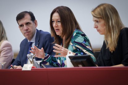 La abogada y diputada Alicia Andújar durante un curso de derecho parlamentario.