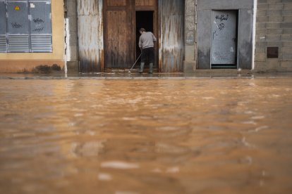 Temporal de lluvias en la comarca de la Ribera en la provincia de Valencia