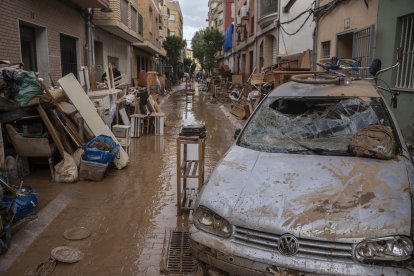 Estragos de la riada, a 31 de octubre de 2024, en Aldaia, Valencia, Comunidad Valenciana (España)