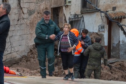 Inundacion y dererumbe de edificios en Letur, Albacete, Castilla-La Mancha.