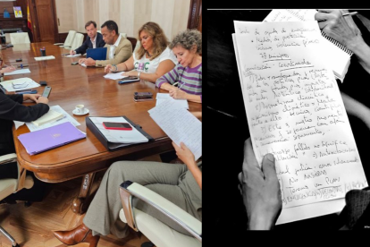 Foto de la reunión de la ministra de Igualdad, Ana Redondo, para el seguimiento de las consecuencias de la DANA.