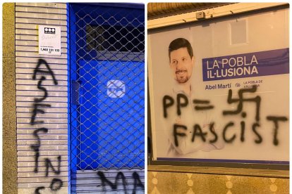 Sedes del PP en Valencia vandalizadas