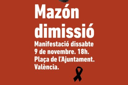 Cartel de la manifestación contra Mazón