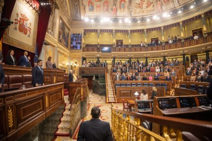 Vista del Hemiciclo durante un pleno en el Congreso de los Diputados