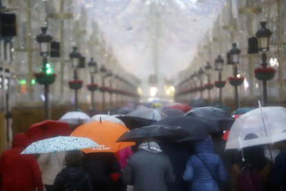 Imagen de archivo de lluvias en Málaga.