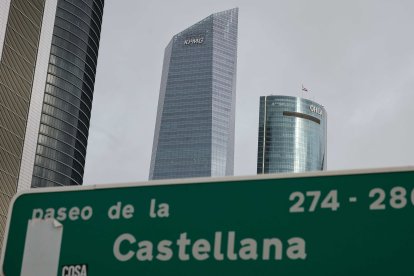 La Torre de Cristal en el Paseo de la Castellana, en Madrid.