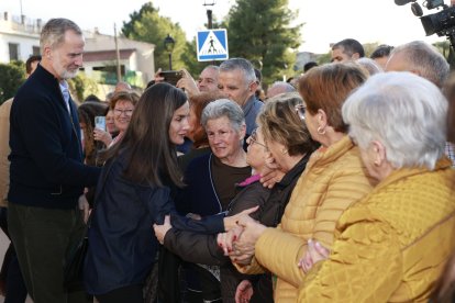 El Rey Felipe VI y la Reina Letizia, en su visita de este martes a Letur (Albacete).