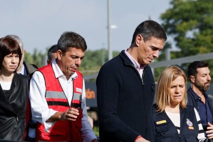 Pedro Sánchez en su visita a Valencia tras la DANA