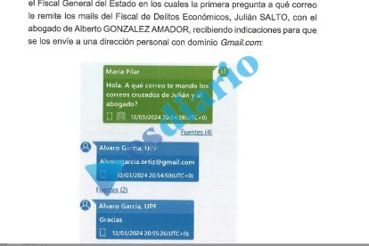 Mensajes de Álvaro García Ortiz