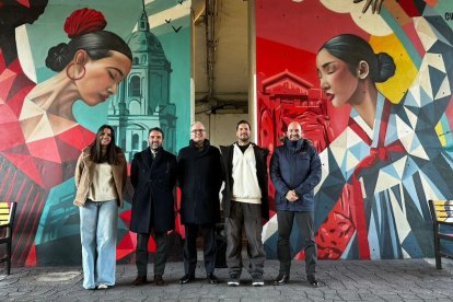 Mural inaugurado en Seúl, Corea del Sur, por la delegación de Turismo de Málaga.