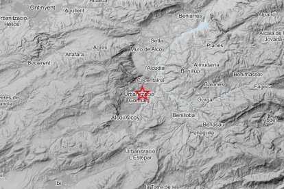 Terremoto registrado en Cocentaina