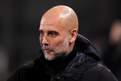 Pep Guardiola, en un partido del Manchester City.