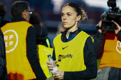 Mapi León, durante un partido del Barcelona.