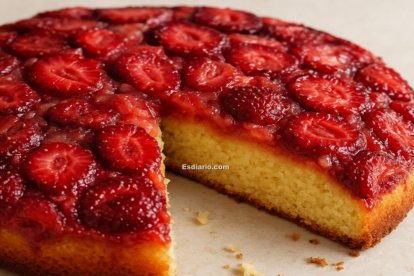 Pastel de fresas fácil