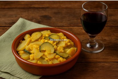 Zarangollo murciano con patatas