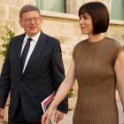 El expresidente de la Generalitat, Ximo Puig y la actual líder del PSPV, Diana Morant.