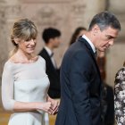 La mujer del presidente del Gobierno, Begoña Gómez, y el presidente del Gobierno, Pedro Sánchez.