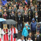 Comitiva que ha encabezado la Romería de la Santa Faz
