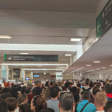 Imagen de la estación de Chamartín durante la tarde de ayer