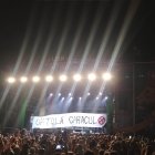 Pancarta sacada durante el concierto de los Chikos del Maíz en el Rototom