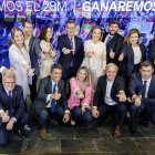 Foto de familia de los miembros del PP a su llegada a la Junta Directiva del PP.