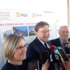 El expresident de la Generalitat, Ximo Puig, junto a la exconsellera de Derecho a la Vivienda, Obras Públicas y Vertebración