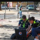 Agentes de la policía durante la investigación de un tiroteo anterior en las Tres Mil Viviendas de Sevilla.