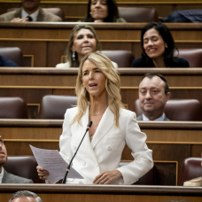 La diputada del PP, Cayetana Álvarez de Toledo, durante una sesión en el Congreso.