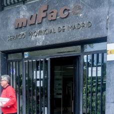 Fachada de un edificio de Muface en Madrid