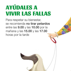Cartel de la campaña animal en Fallas
