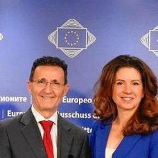 Bartolomé Nofuentes y la presidenta del Comité Europeo de las Regiones,  Kata Tüttő