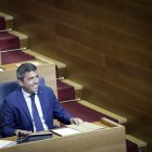 El president de la Generalitat, Carlos Mazón, durante el debate presupuestario en Les Corts