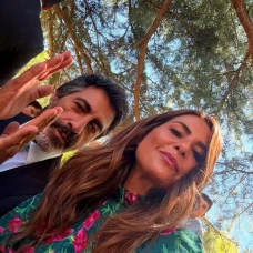 Juan del Val y Nuria Roca en la boda de Marta Critikian.
